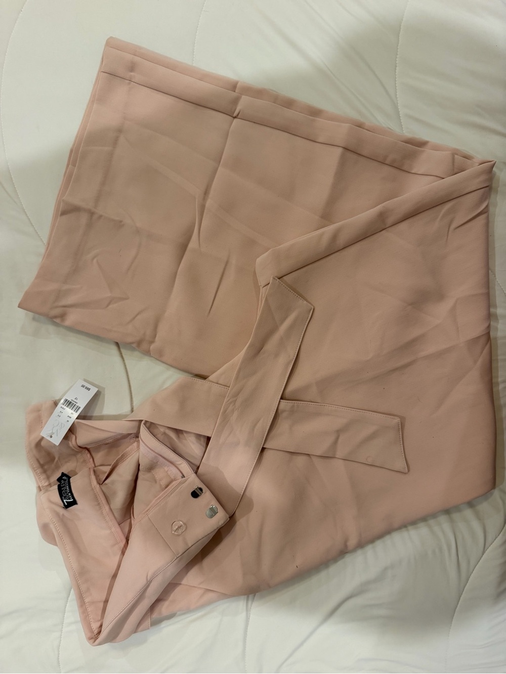 New York & Company Dusty Blush Wide Leg Paperbag Pants